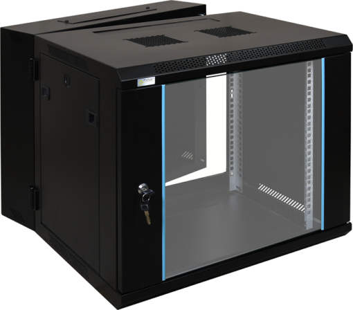 9U 600x600 Rackmount cabinet wall mounted