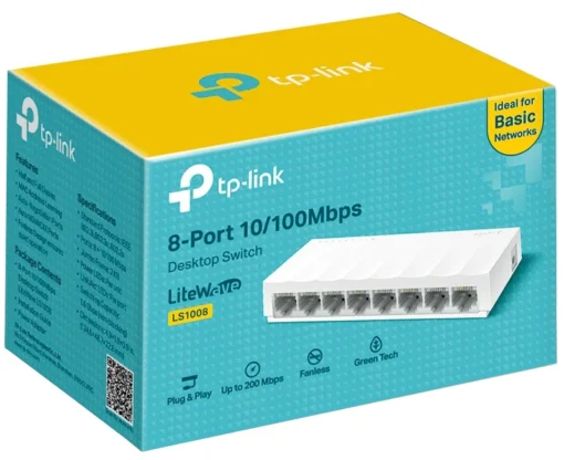Tp-link LS1008 8-Port 10/100Mbps Desktop Network Switch