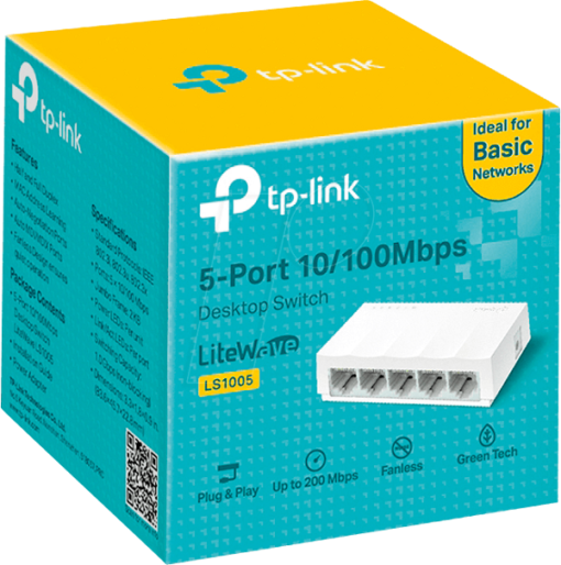 Tp-link LS1005 5-Port 10/100Mbps Desktop Switch-Tl-LS1005