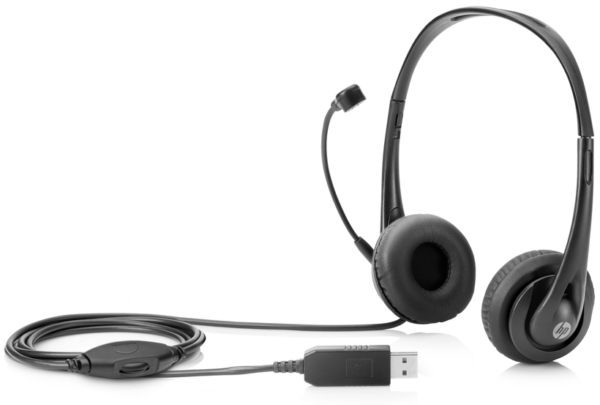 HP Stereo USB Headset Black - T1A67AA