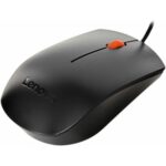 Lenovo Wired USB Mouse Wired Plug And Play USB Connection Full Size Mouse For Better Grip High Resolution At 1600 Wired Black