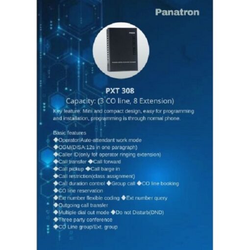 Panatron PXT 308 PABX 3 Lines 8 extension