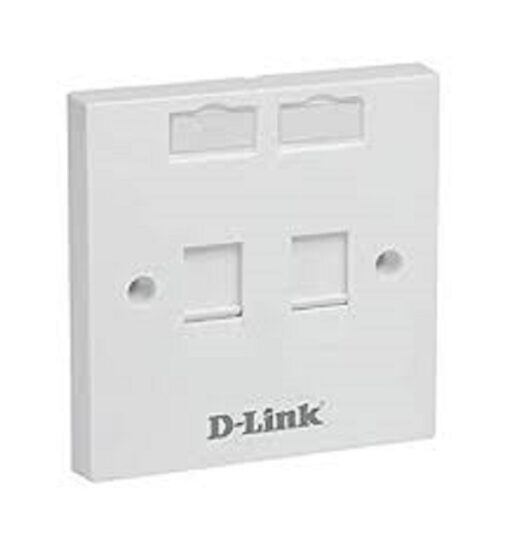 D-link Dual Faceplate with Shutter and ID Plate – NFP-0WHI21
