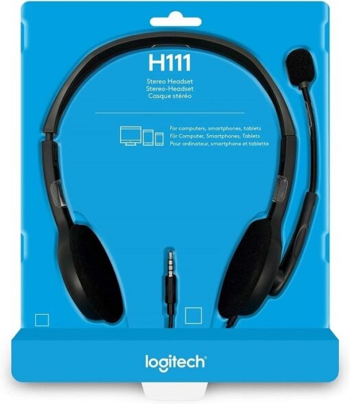 Logitech Stereo Headset H111 - Black (3.5 MM JACK) - 981-000593