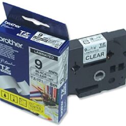 Brother TZE-121 9mm Black On Clear Compatible Label Tape