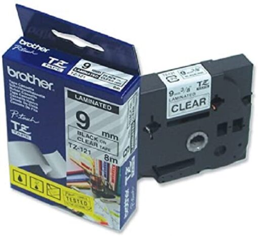 Brother TZE-121 9mm Black On Clear Compatible Label Tape