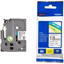 BROTHER Tape 18mm Laminating Black On White (tze-241)