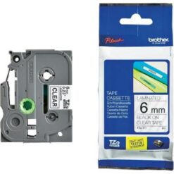 Brother Tape TZE-141 6mm Black on Clear