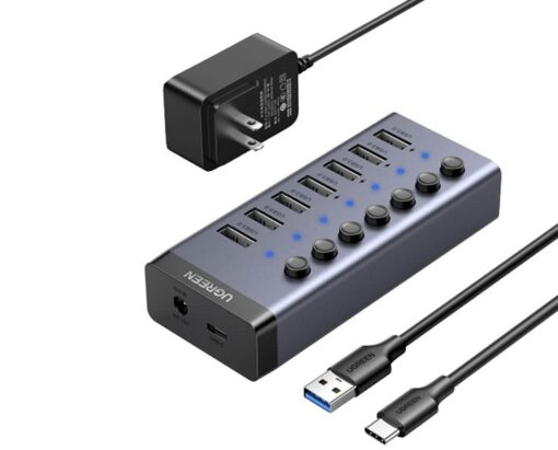 UGREEN 7-Port Powered USB 3.0 Hub US Power adaptor - CM481