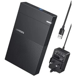 UGREEN USB 3.0 Hard Drive Enclosure UK Power Adapter-US222