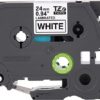 Brother Laminated Tape Black on White (TZe251)
