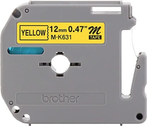 Brother Printer MK631 Tape Cartridges 0.5IN Wide Black On Yellow