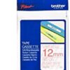 Brother TZe-132 Labelling Tape Cassette Red on Clear 12 mm