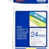 Brother TZe-253 Labelling Tape Cassette Blue on White 24 mm