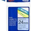 Brother TZe-551 Labelling Tape Cassette Black on Blue 24 mm