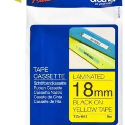 Brother TZe-641 Labelling Tape Cassette18 mm Black on Yellow