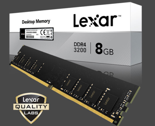 Lexar 8GB DDR4 3200MHz Desktop Memory-(LD4AU008G-B3200GSST)
