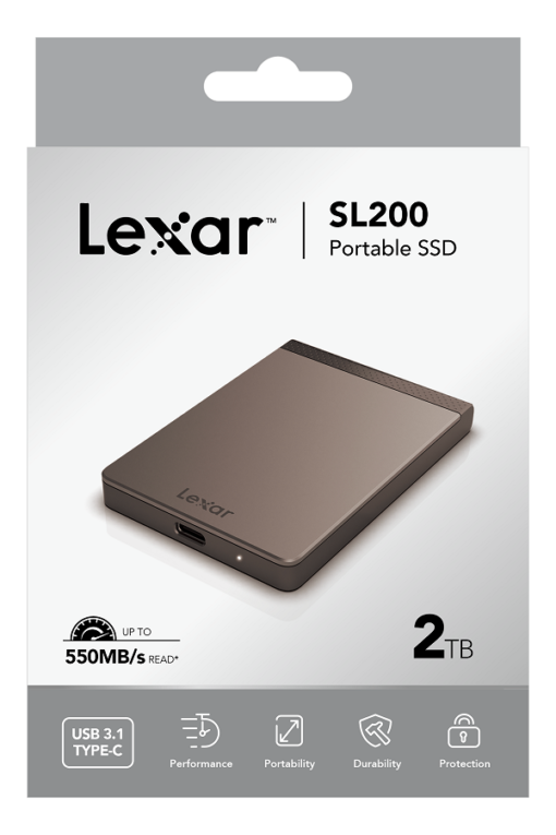 Lexar External Portable SSD 2TB-LSL200X002T-RNNNG