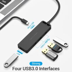 VENTION USB TYPE-C TO 4P USB HUB (TGKBD)