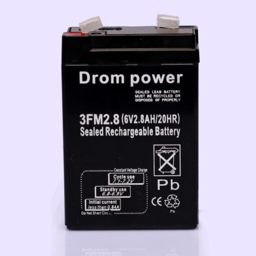 DROM POWER 6V 2.8AH LEAD ACID BATTERY