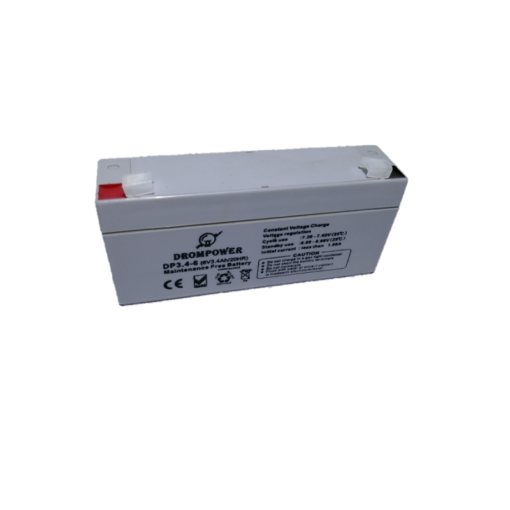 DROM POWER 6V 3.4Ah Sealed Lead Acid Rechargeable Battery