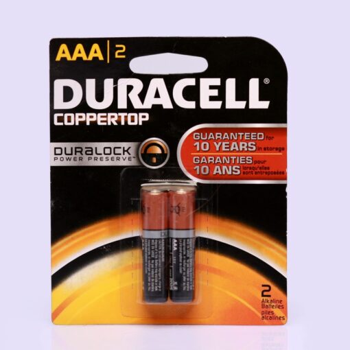 FORMULATED WITH POWER BOOST INGREDIENTS: Duracell Coppertop AAA alkaline batteries contain Duracell’s patented POWER BOOST Ingredients which deliver lasting performance in your devices GUARANTEED FOR 12 YEARS IN STORAGE: Duracell guarantees each Coppertop AAA alkaline battery to last 12 years in storage, so you can be confident these batteries will be ready when you need them DEPENDABLE POWER: Duracell Coppertop AAA batteries are made to power everyday devices throughout the home, like TV and gaming remotes, cameras, flashlights, toys, and more #1 TRUSTED BATTERY BRAND: From storm prep to holiday needs, Duracell is the #1 trusted battery brand for the moments that matter most QUALITY ASSURANCE: With Duracell batteries, quality is assured; every Duracell product is guaranteed against defects in material and workmanship Duracell CopperTop batteries are available in Double A (AA), Triple A (AAA), C, D and 9V sizes.