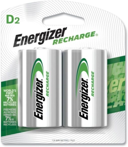 ENERGIZER SIZE D. 2PACK Rechargeable battery