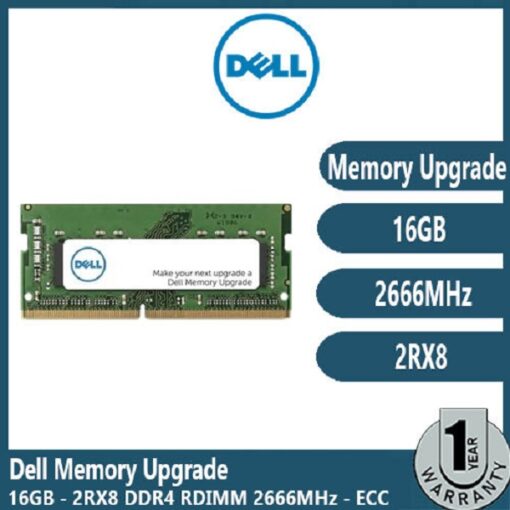 Dell Memory Upgrade 16GB 2RX8 DDR4 RDIMM 2666MHz