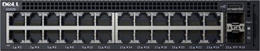 Dell Networking X1026P PoE 24x 1GbE 2x 1GbE SFP ports Switch