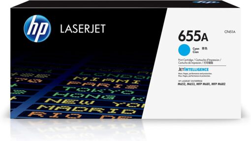 HP 655A Cyan LaserJet Toner Cartridge