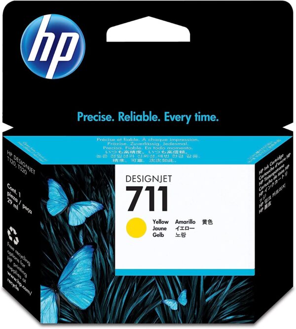 HP 711 Yellow 29-ml Genuine Ink Cartridge (CZ132A)