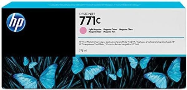HP 771C 775-ml Light Magenta DesignJet Ink Cartridge B6Y11A