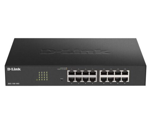 D-Link DGS-1100-16P 10/100/1000Mbps PoE Smart Gigabit Switch