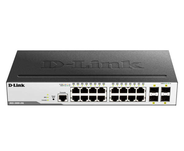 D-Link DGS-3000-20L 10/100/1000 Mbps Ethernet Gigabit Switch