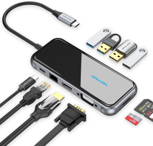 Vention USB-C 10 in 1 DOCKING STATION-VEN TFGHB