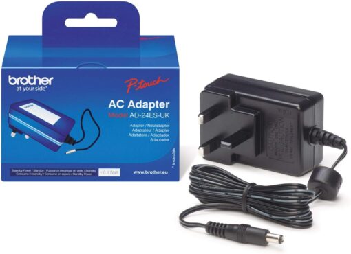 Brother Genuine AD-24ESUK ACUK 3-Pin Plug Adapter Black