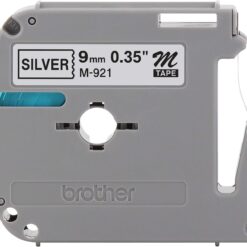 Brother M-921 P-Touch Labelling Tape 9mm Black on Silver