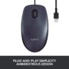 Logitech B100 Corded Mouse Wired USB Mouse