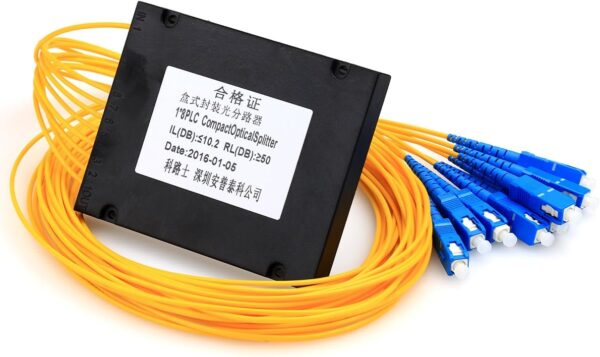 1x8 Fiber Optical PLC Splitter SC-UPC Single Mode 1m