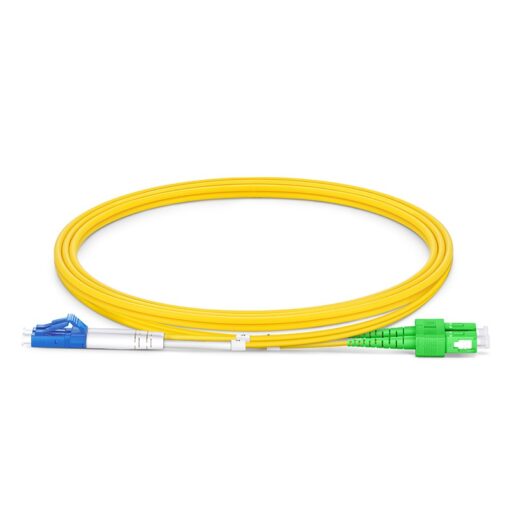 SC-APC to LC-UPC 9/125 Single mode Fiber Patch Cord 1M