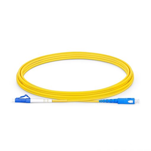 SC-UPC to LC-UPC 9/125 Single mode Fiber Patch Cord 3m