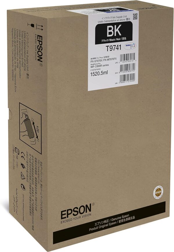 Epson T9741 Black XXL Ink Cartridge for WF-C869R Series
