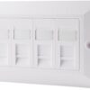Giganet 4 port CAT6 Faceplate