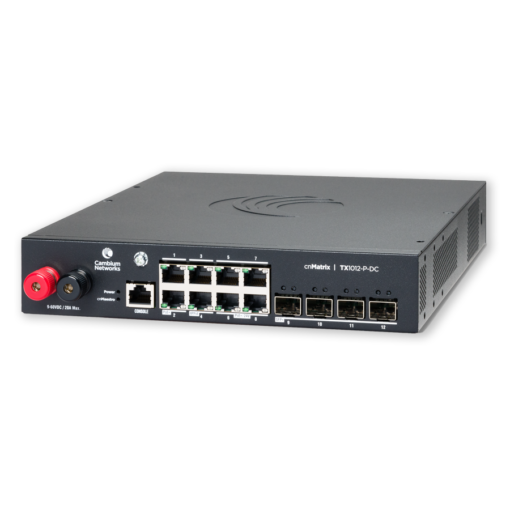 Cambium cnMatrix TX1012-P-DC Intelligent Ethernet PoE Switch