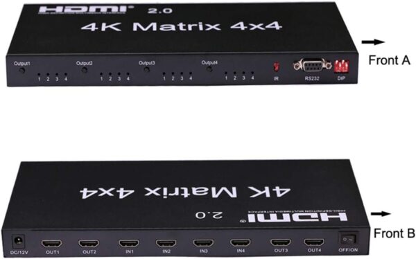 HDMI Matrix 4x4 4K 60Hz 1080p Switch Splitter