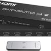 HDMI Matrix Splitter Switcher 2X4 4K 60Hz