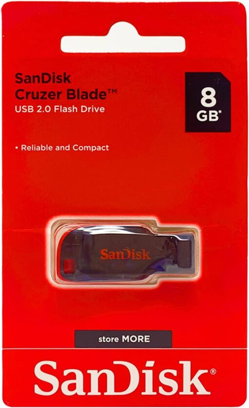 SanDisk Cruzer Blade 8GB USB 2.0 Flash Drive- SDCZ50-008G-B35