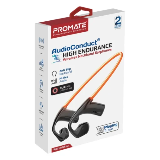 Promate Ripple glow Wireless Neckband Earphones