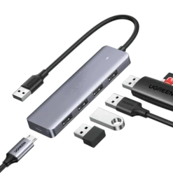 UGREEN CM219 4-Port USB3.0 Hub with USB-C Power Supply