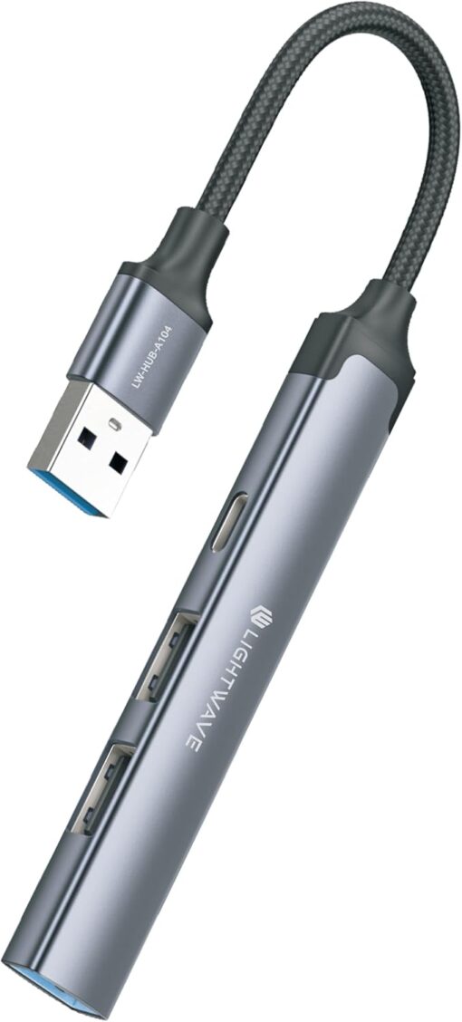 Light Wave LW-HUB-A104 4-in-1 USB Hub Adapter